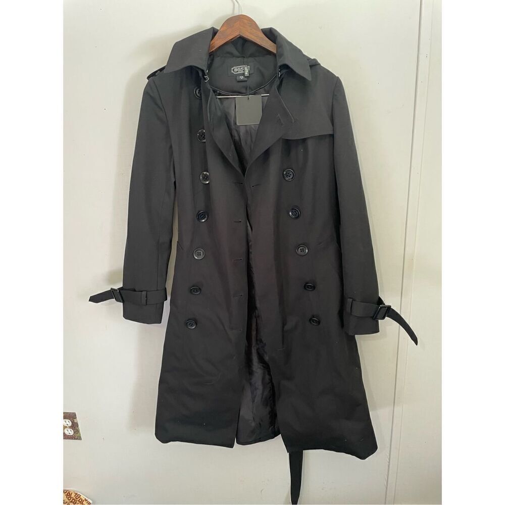 BGSD Women Chloe Waterproof Classic Hooded Long Trench Coat Women’s S NWT